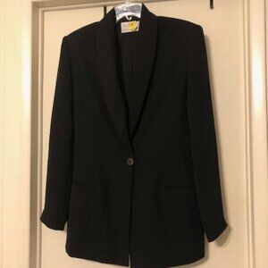 Ingenuity Women's Black Crepe Blazer Size 12